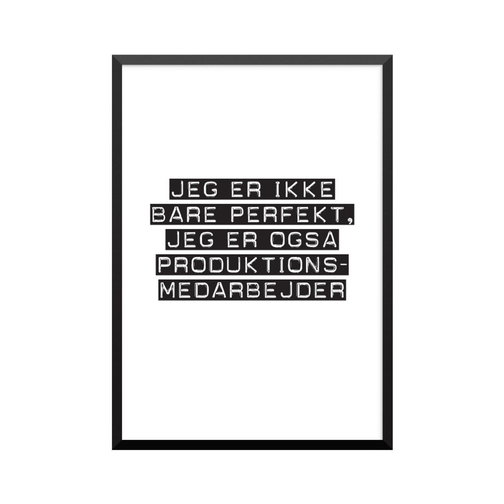 Plakat: Produktionsmedarbejder