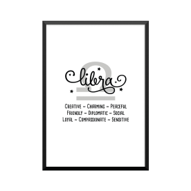 Plakat: Stjernetegn Libra...