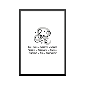 Plakat: Stjernetegn Leo med...