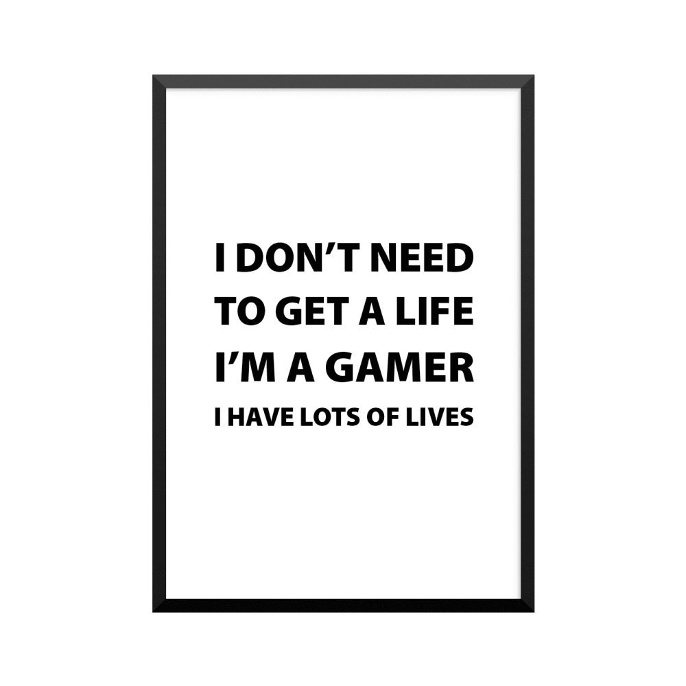Plakat: 'I DON'T NEED TO GET A LIFE'