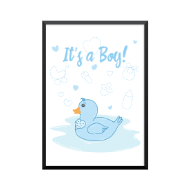 Plakat: 'It's a Boy', and
