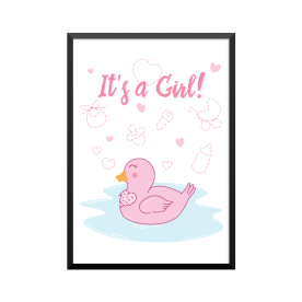 Plakat: 'It's a Girl', and
