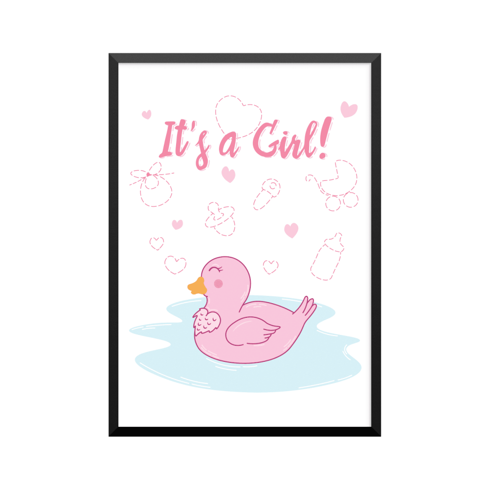 Plakat: 'It's a Girl', and