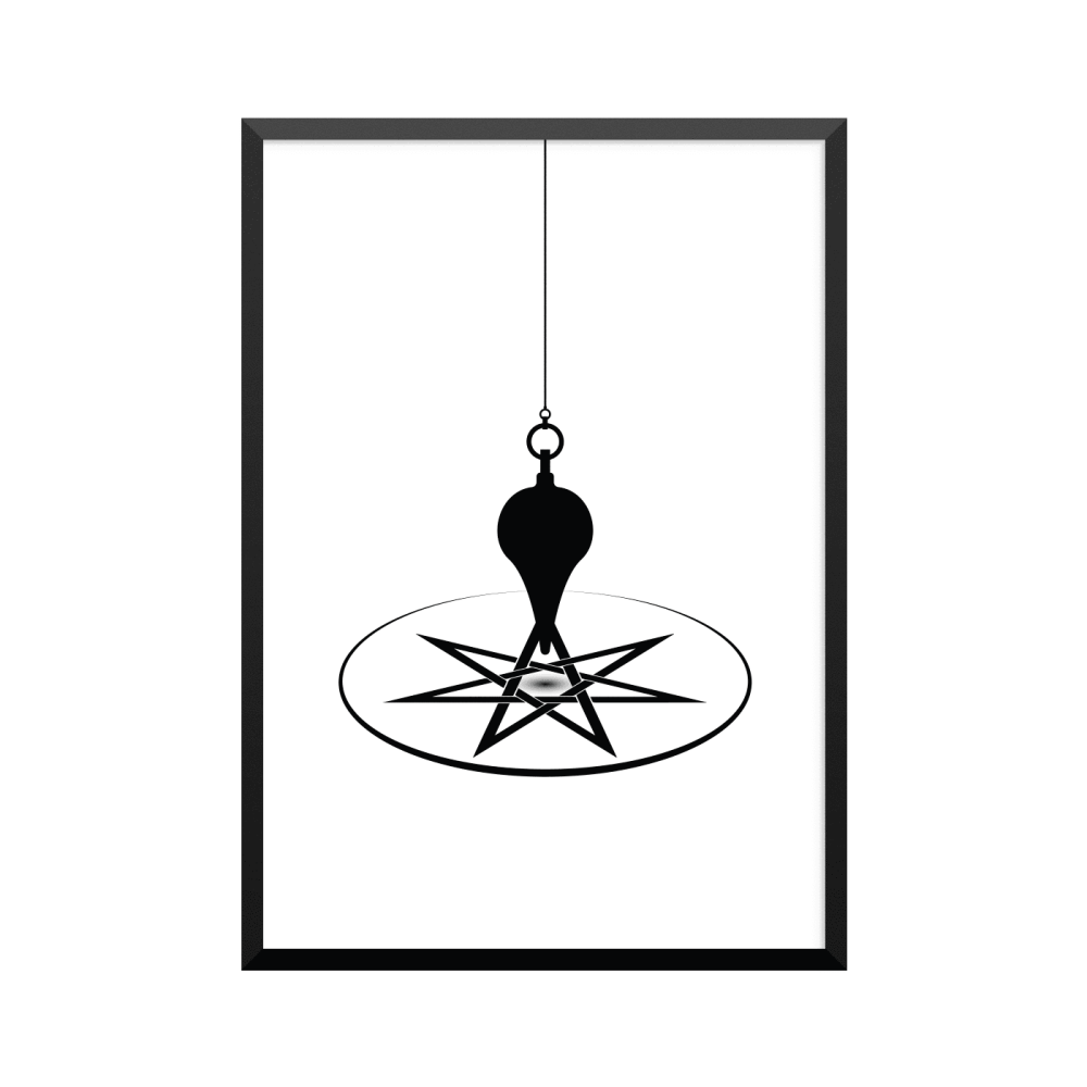 Plakat: Pendul og heptagram