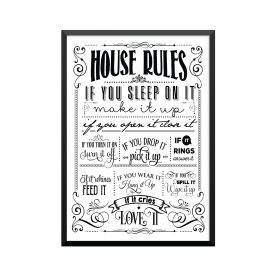 Plakat: Husregler 'if it...
