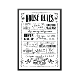 Plakat: Husregler 'DO WHAT YOU LOVE'