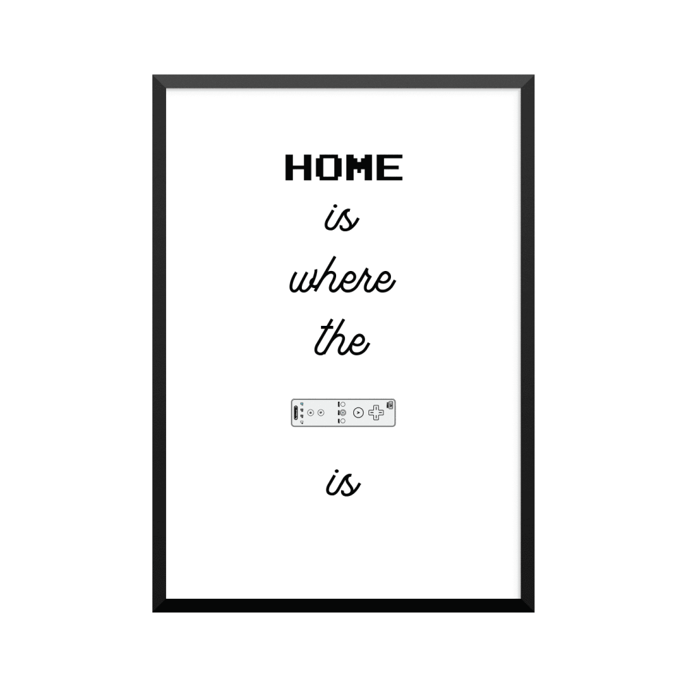 Plakat: 'HOME is where the game is', Nintendo Wii