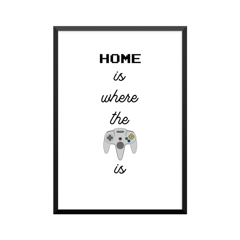 Plakat: 'HOME is where the game is', Nintendo 64