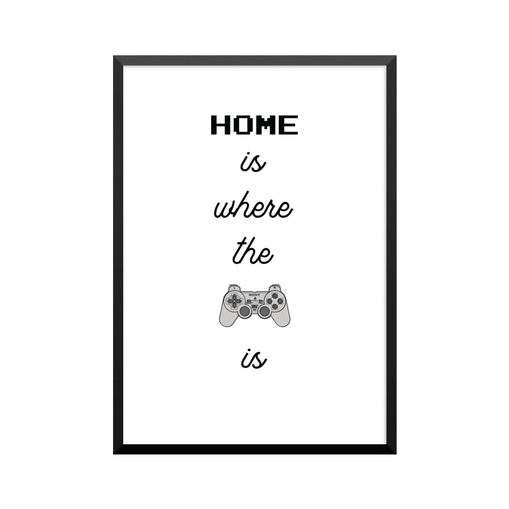 Plakat: 'HOME is where the game is', Playstation
