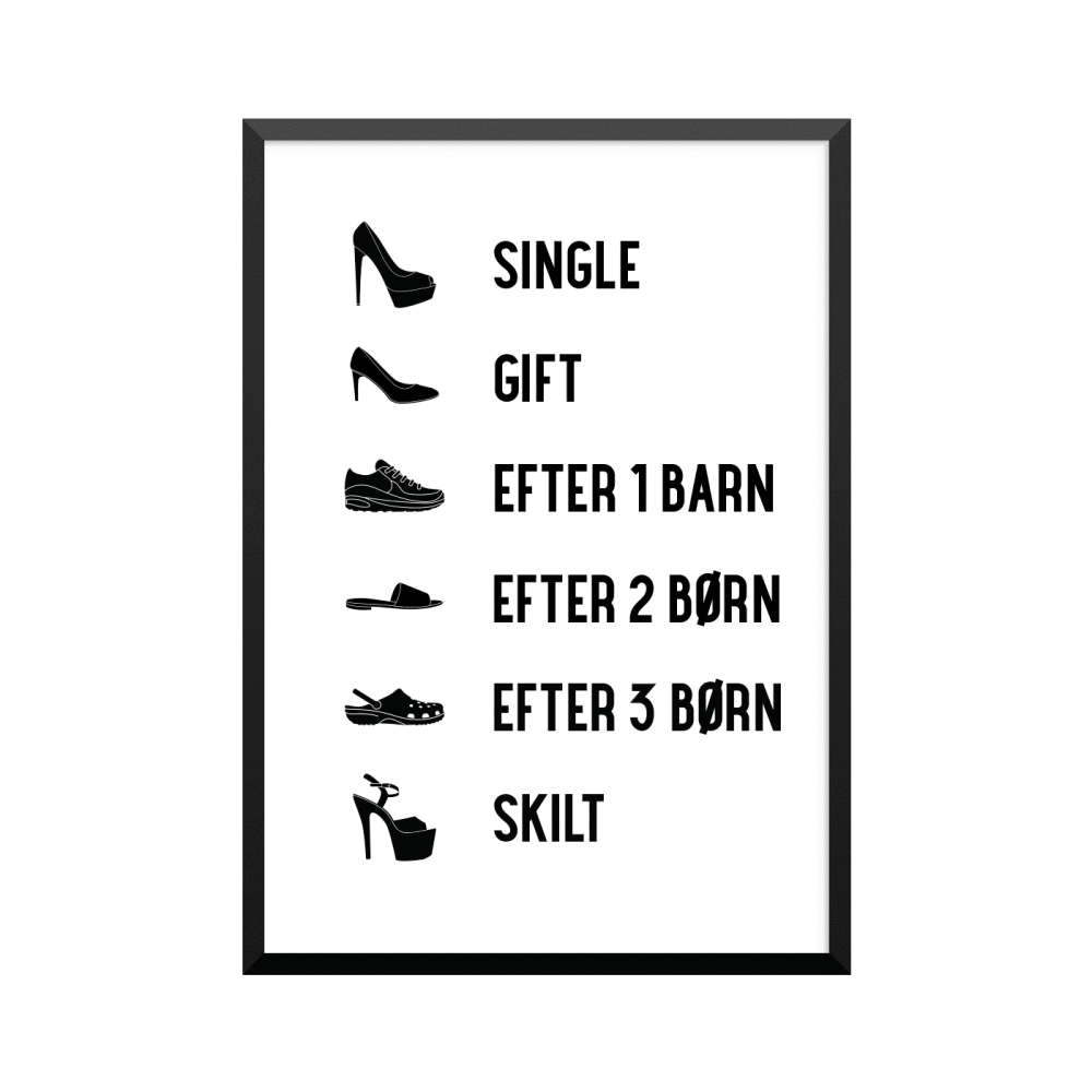 Plakat: 'Fra single til skilt'