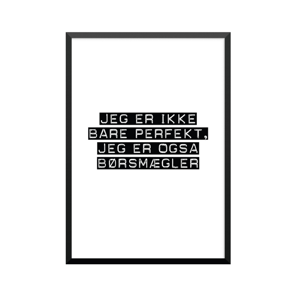 Plakat: Børsmægler