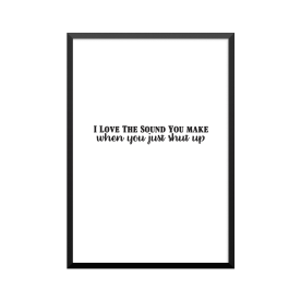 Plakat: 'I LOVE THE SOUND...