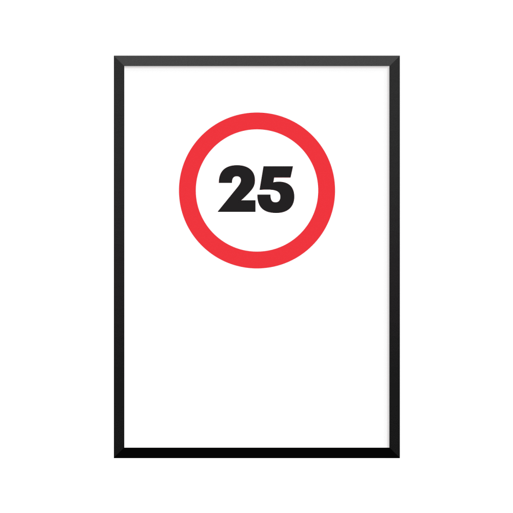 Plakat: '25'