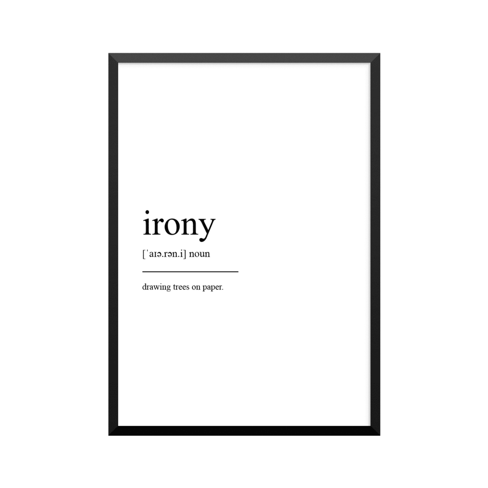 Plakat: Irony