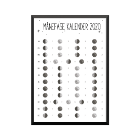 Plakat: 'Månefase Kalender...
