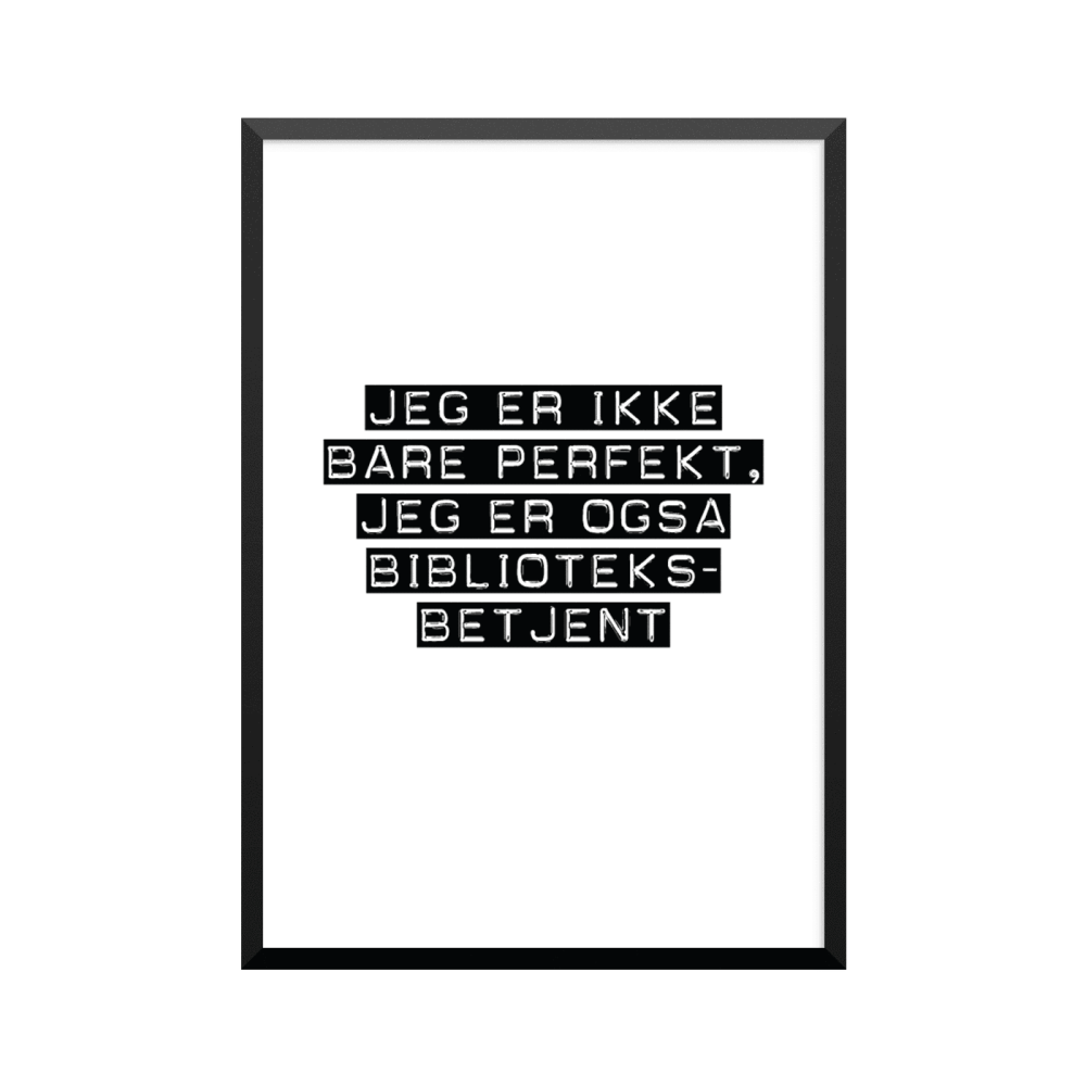 Plakat: Biblioteksbetjent