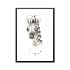 Plakat: Afrikas dyr, zebraunge