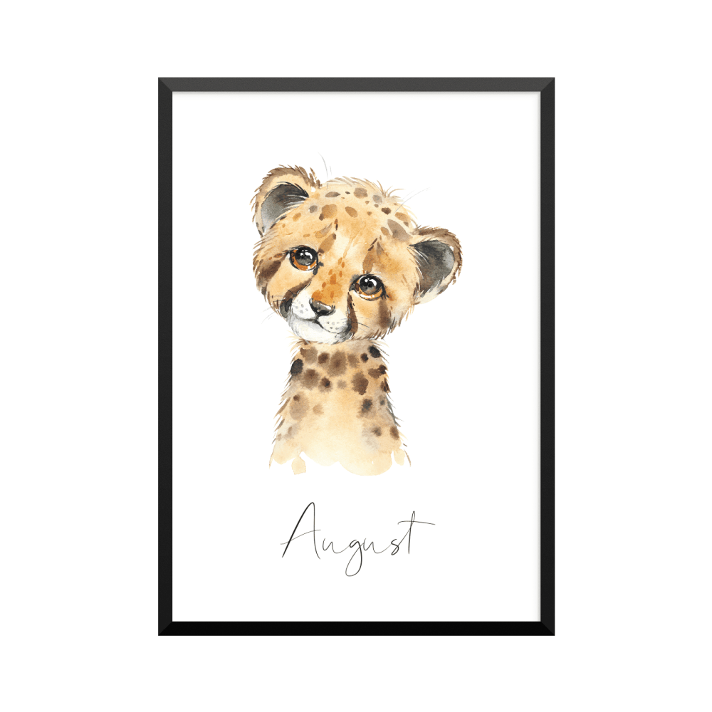 Plakat: Afrikas dyr, leopardunge