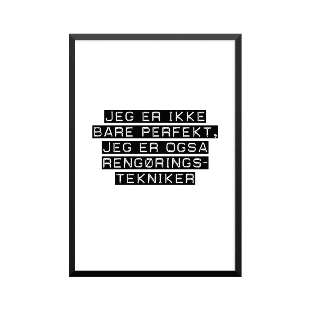 Plakat: Rengøringstekniker