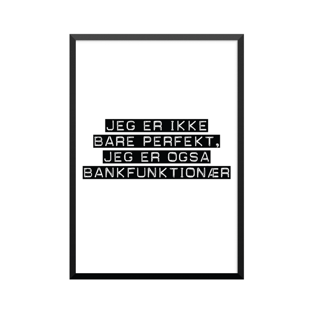 Plakat: Bankfunktionær