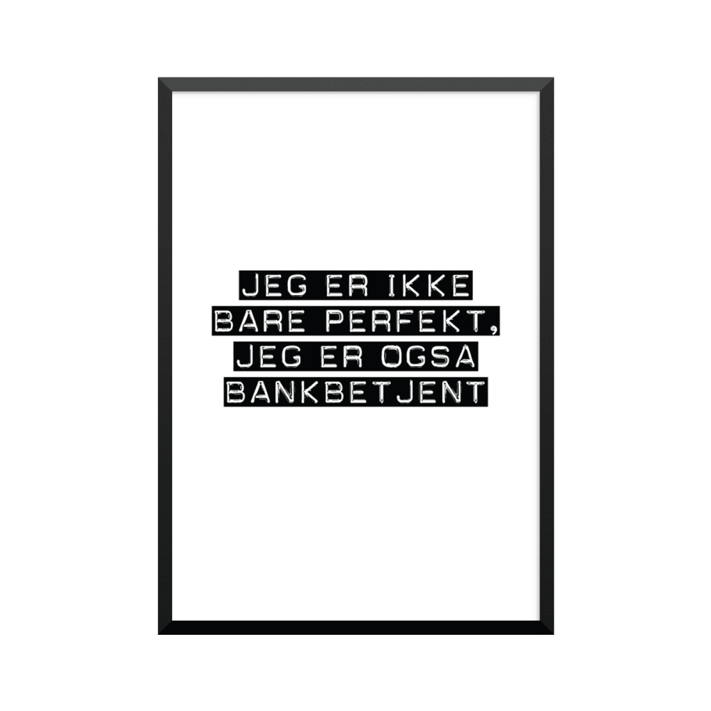 Plakat: Bankbetjent