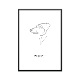Plakat: 'WHIPPET', one line