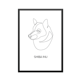 Plakat: 'SHIBA INU', one line