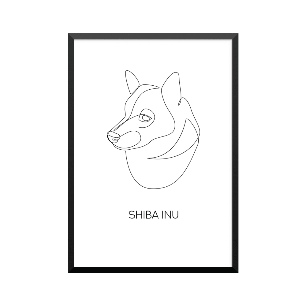 Plakat: 'SHIBA INU', one line