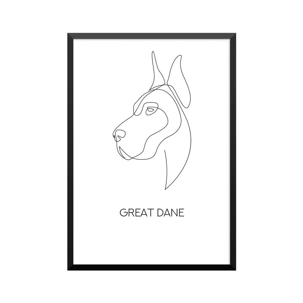 Plakat: 'GREAT DANE', one line