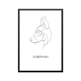 Plakat: 'DOBERMAN', one line