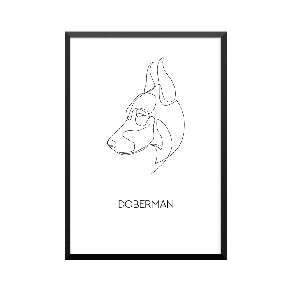 Plakat: 'DOBERMAN', one line