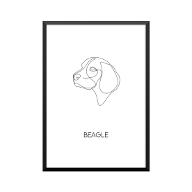 Plakat: 'BEAGLE', one line