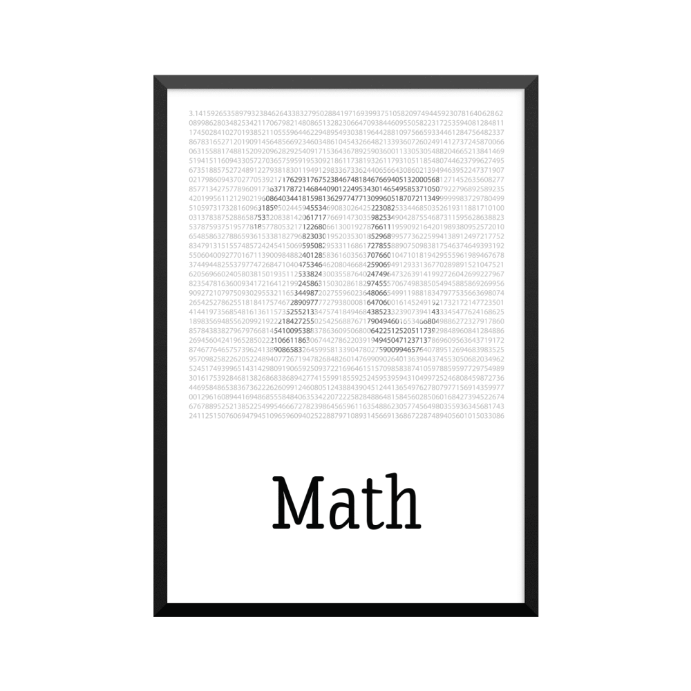 Plakat: 'Pi Math'