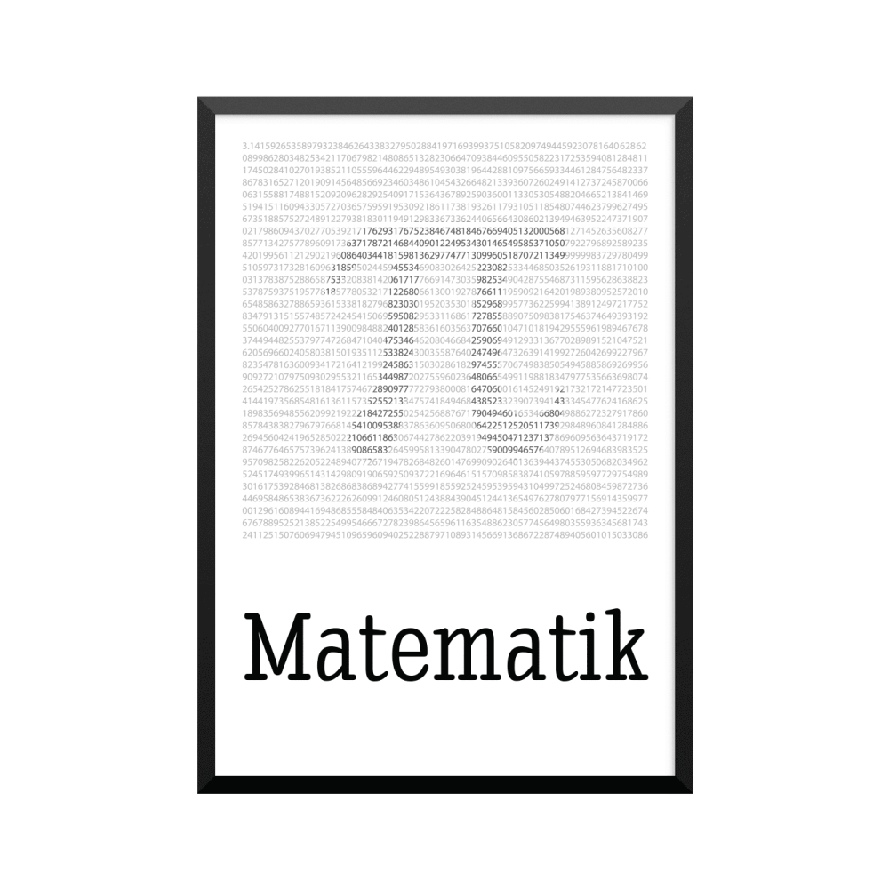 Plakat: 'Matematik'