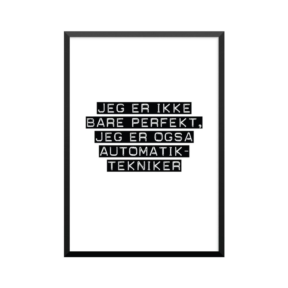 Plakat: Automatiktekniker