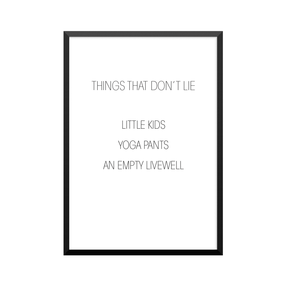 Plakat: 'THINGS THAT DON'T LIE'