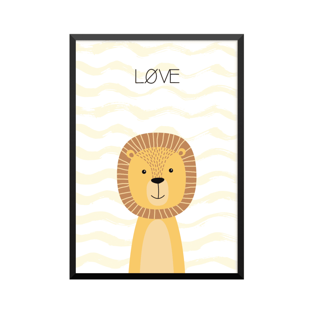 Plakat: Løve, simpel