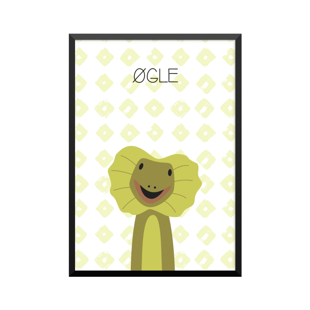 Plakat: Øgle, simpel