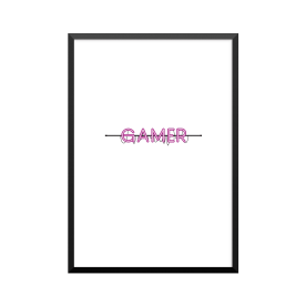 Plakat: 'GAMER', neon