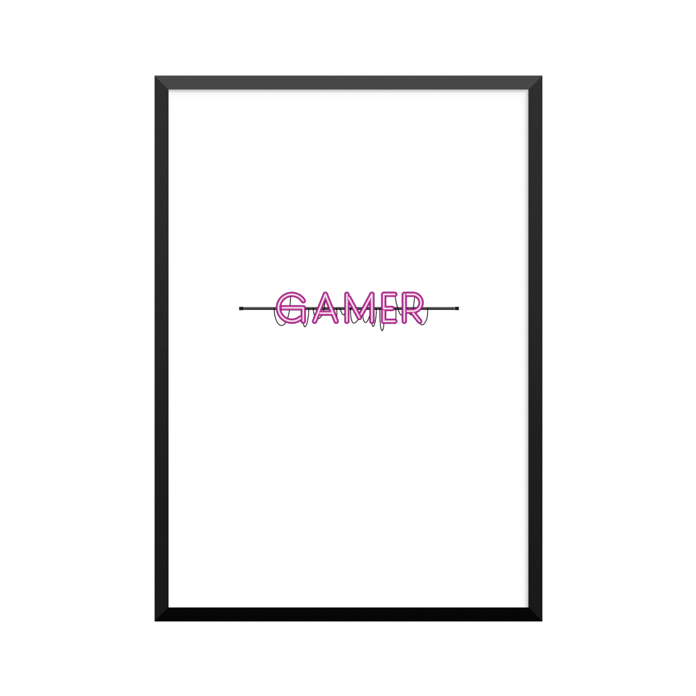 Plakat: 'GAMER', neon
