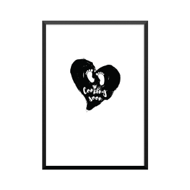 Plakat: 'Coming soon', heart