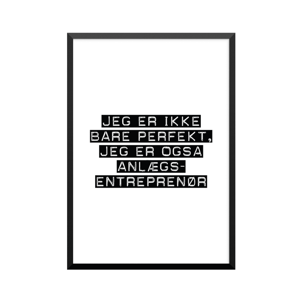 Plakat: Anlægsentreprenør