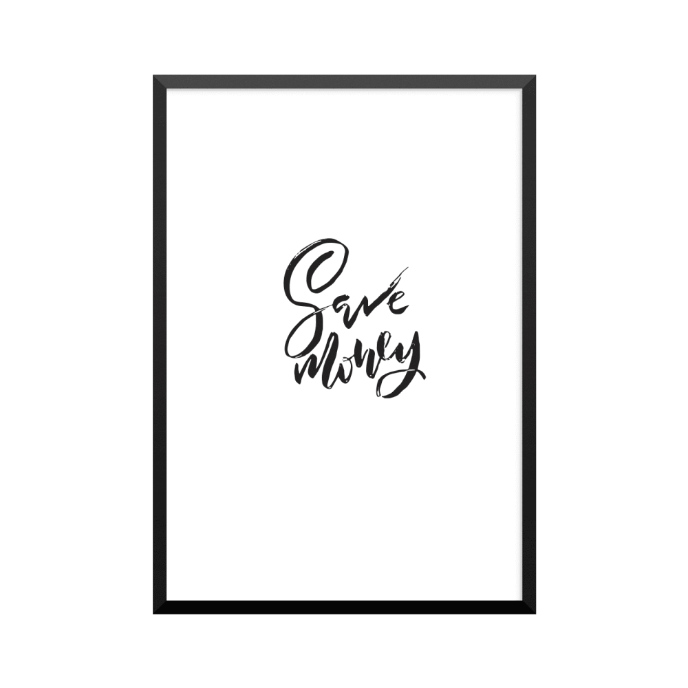 Plakat: 'Save Money'