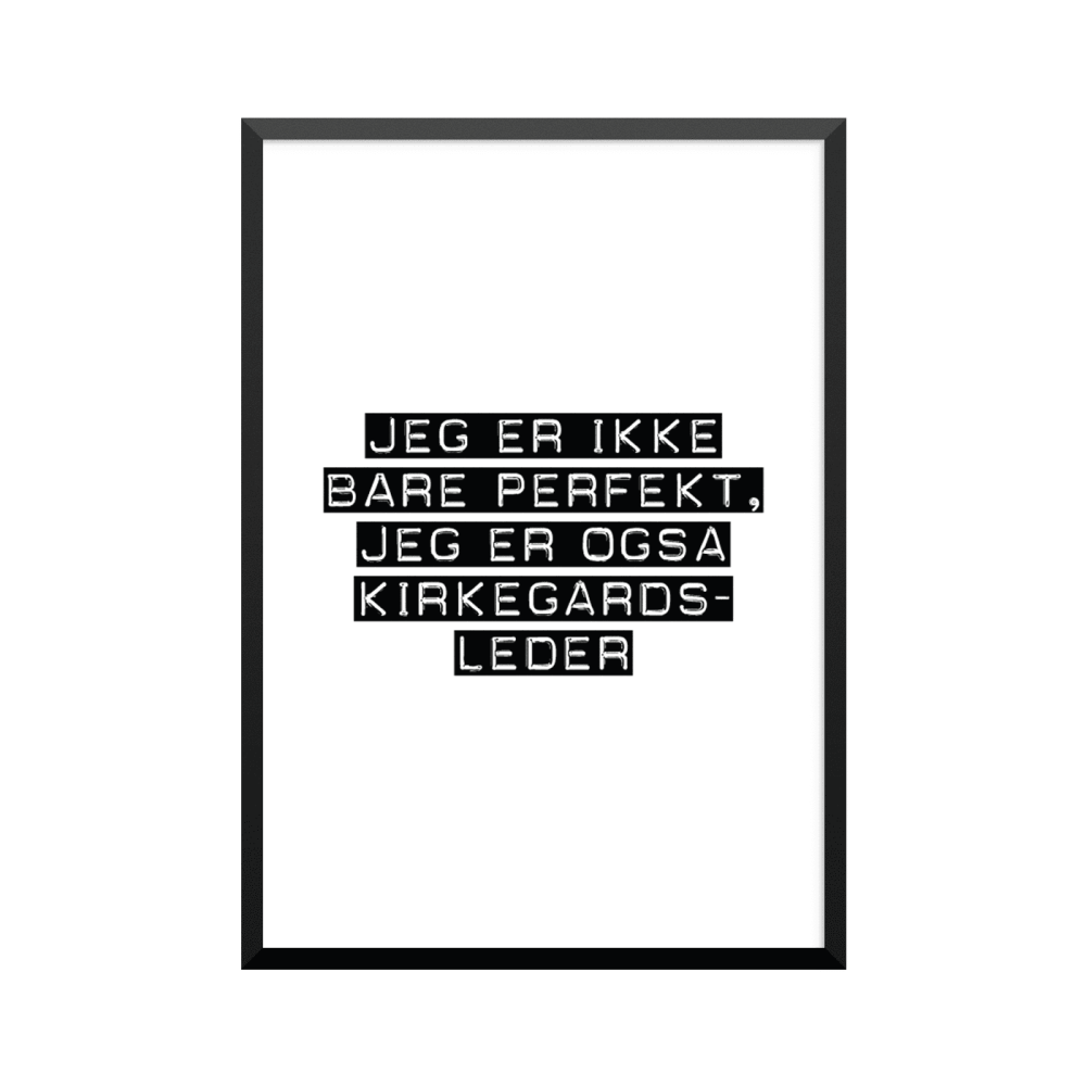 Plakat: Kirkegårdsleder