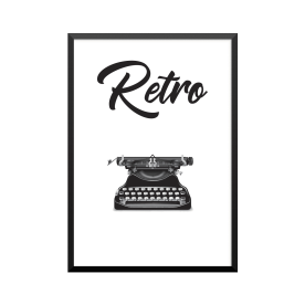Plakat: 'Retro' Skrivemaskine