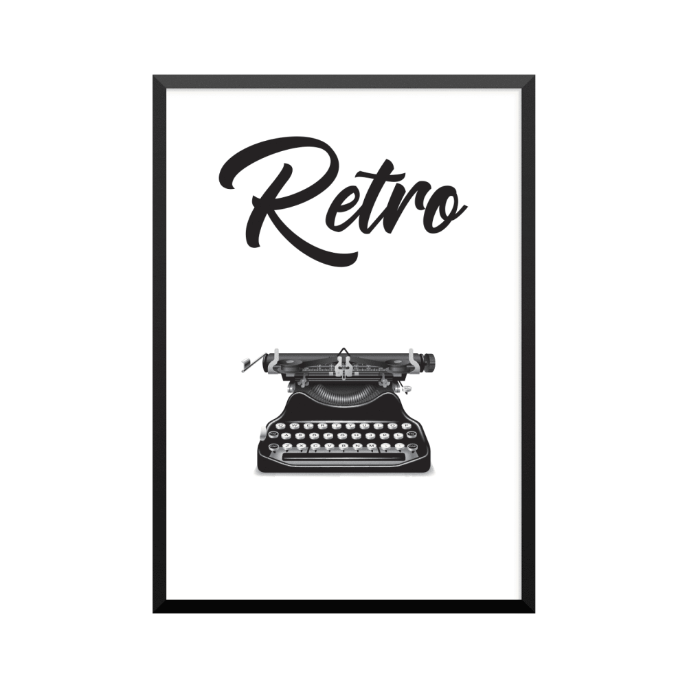 Plakat: 'Retro' Skrivemaskine