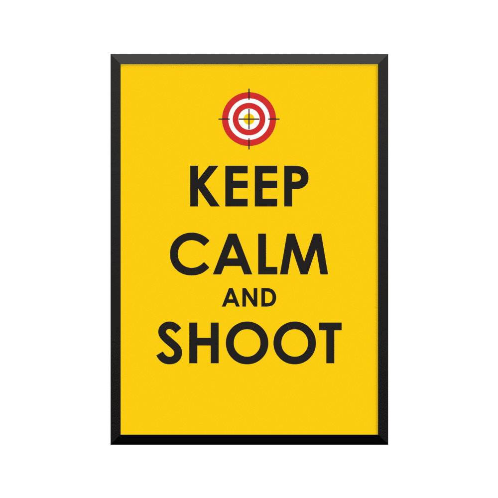 Plakat: 'Keep Calm And Shoot', gul