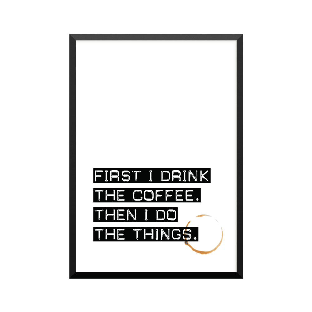 Plakat: 'Things' With Coffee Stain
