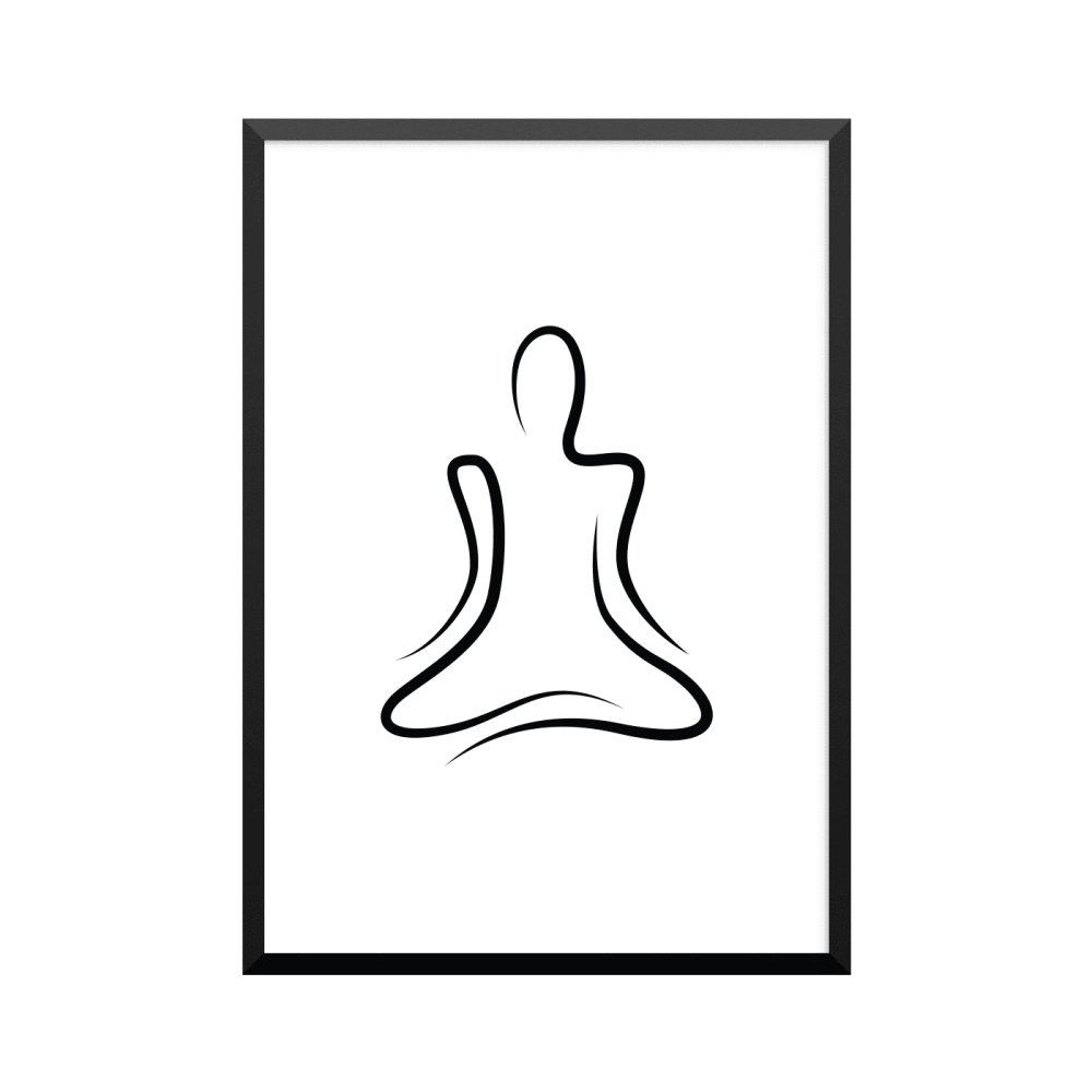Plakat: Yoga,  Padmusana, sort