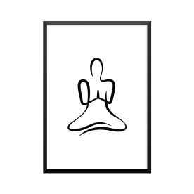 Plakat: Yoga,  Sukhasana, sort